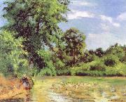 Camille Pissarro Duck pond oil